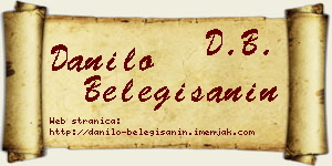 Danilo Belegišanin vizit kartica